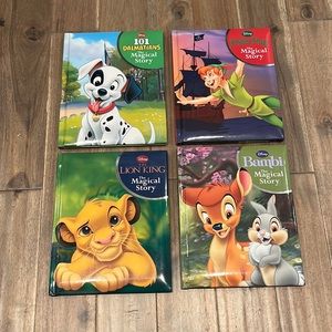 Disney Books based on Classic Movies 4 Book Set Bundle EUC Peter Lion King Bambi